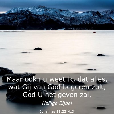 Picture 03 - Johannes 11:22 NLD - Maar ook nu weet ik, dat alles, wat Gij van God - Bible Verse Picture