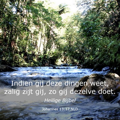 Picture 03 - Johannes 13:17 NLD - Indien gij deze dingen weet, zalig zijt gij, zo - Bible Verse Picture