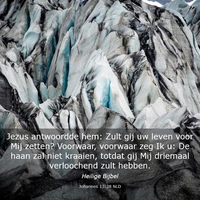 Picture 03 - Johannes 13:38 NLD - Jezus antwoordde hem: Zult gij uw leven voor Mij - Bible Verse Picture