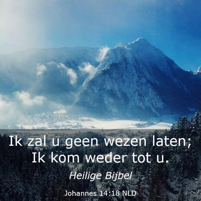 Picture 03 - Johannes 14:18 NLD - Ik zal u geen wezen laten; Ik kom weder tot - Bible Verse Picture