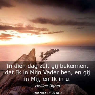 Picture 03 - Johannes 14:20 NLD - In dien dag zult gij bekennen, dat Ik in Mijn - Bible Verse Picture