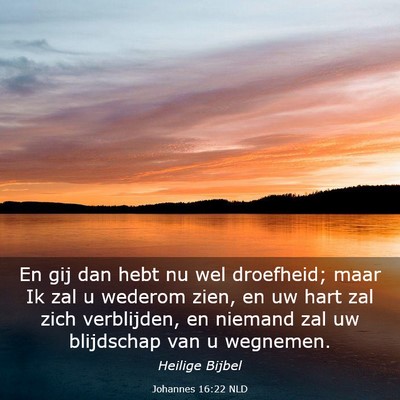 Picture 03 - Johannes 16:22 NLD - En gij dan hebt nu wel droefheid; maar Ik zal u - Bible Verse Picture
