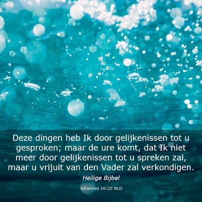 Picture 03 - Johannes 16:25 NLD - Deze dingen heb Ik door gelijkenissen tot u - Bible Verse Picture