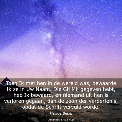 Picture 03 - Johannes 17:12 NLD - Toen Ik met hen in de wereld was, bewaarde Ik ze - Bible Verse Picture