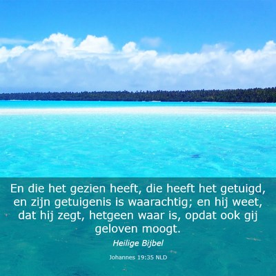 Picture 03 - Johannes 19:35 NLD - En die het gezien heeft, die heeft het getuigd, - Bible Verse Picture