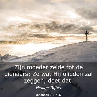 Picture 03 - Johannes 2:5 NLD - Zijn moeder zeide tot de dienaars: Zo wat Hij - Bible Verse Picture