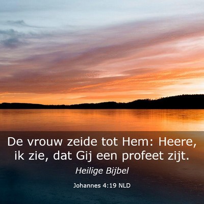Picture 03 - Johannes 4:19 NLD - De vrouw zeide tot Hem: Heere, ik zie, dat Gij - Bible Verse Picture