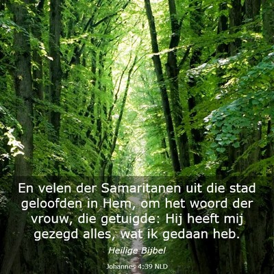 Picture 03 - Johannes 4:39 NLD - En velen der Samaritanen uit die stad geloofden - Bible Verse Picture