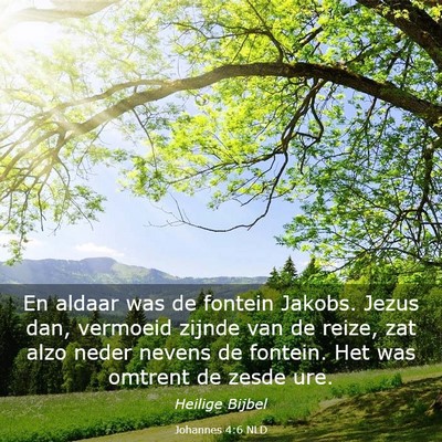 Picture 03 - Johannes 4:6 NLD - En aldaar was de fontein Jakobs. Jezus dan, - Bible Verse Picture