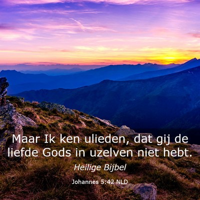 Picture 03 - Johannes 5:42 NLD - Maar Ik ken ulieden, dat gij de liefde Gods in - Bible Verse Picture