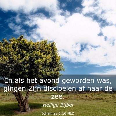 Picture 03 - Johannes 6:16 NLD - En als het avond geworden was, gingen Zijn - Bible Verse Picture