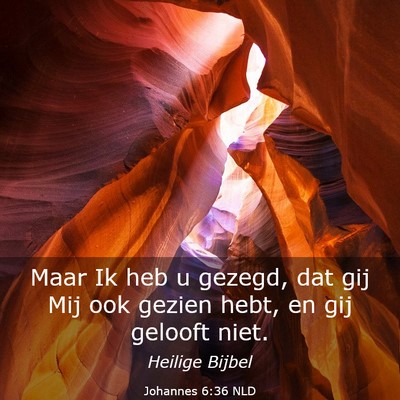 Picture 03 - Johannes 6:36 NLD - Maar Ik heb u gezegd, dat gij Mij ook gezien - Bible Verse Picture