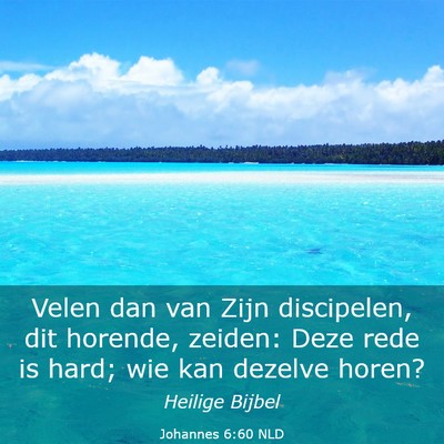 Picture 03 - Johannes 6:60 NLD - Velen dan van Zijn discipelen, dit horende, - Bible Verse Picture
