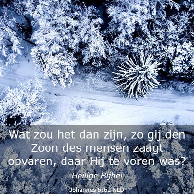 Picture 03 - Johannes 6:62 NLD - Wat zou het dan zijn, zo gij den Zoon des mensen - Bible Verse Picture