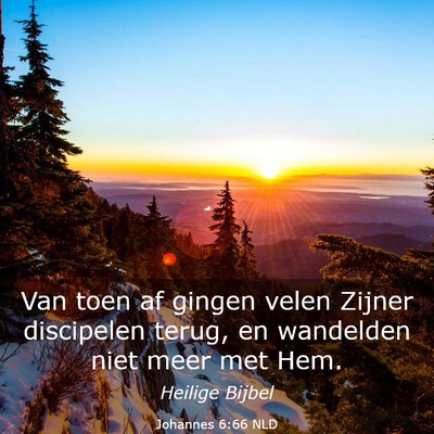 Picture 03 - Johannes 6:66 NLD - Van toen af gingen velen Zijner discipelen terug, - Bible Verse Picture