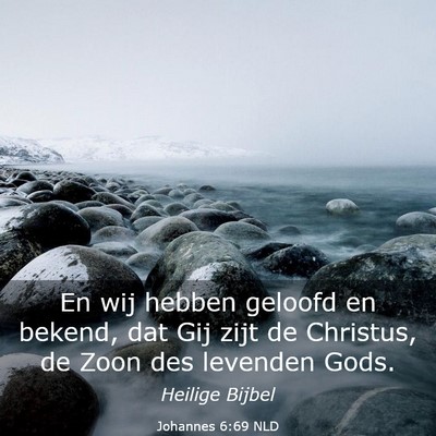 Picture 03 - Johannes 6:69 NLD - En wij hebben geloofd en bekend, dat Gij zijt de - Bible Verse Picture