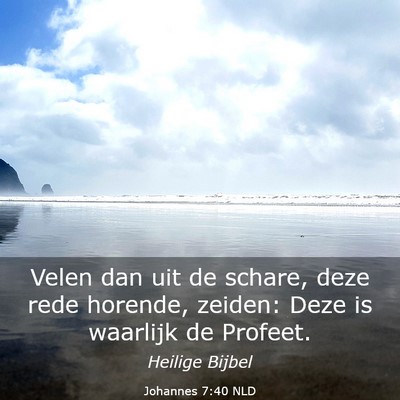 Picture 03 - Johannes 7:40 NLD - Velen dan uit de schare, deze rede horende, - Bible Verse Picture