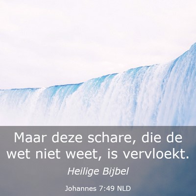 Picture 03 - Johannes 7:49 NLD - Maar deze schare, die de wet niet weet, is - Bible Verse Picture