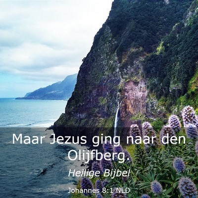 Picture 03 - Johannes 8:1 NLD - Maar Jezus ging naar den - Bible Verse Picture