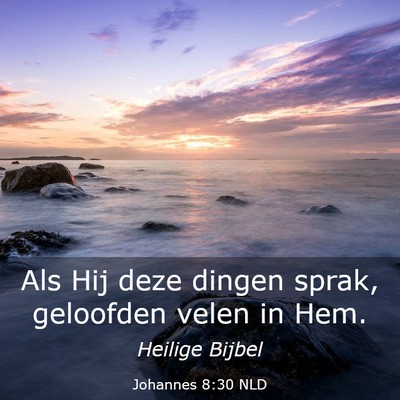 Picture 03 - Johannes 8:30 NLD - Als Hij deze dingen sprak, geloofden velen in - Bible Verse Picture