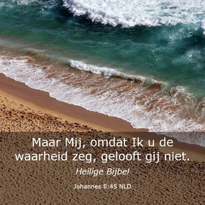 Picture 03 - Johannes 8:45 NLD - Maar Mij, omdat Ik u de waarheid zeg, gelooft gij - Bible Verse Picture
