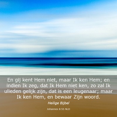 Picture 03 - Johannes 8:55 NLD - En gij kent Hem niet, maar Ik ken Hem; en indien - Bible Verse Picture