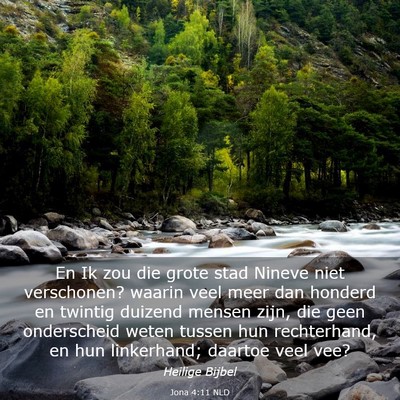 Picture 03 - Jona 4:11 NLD - En Ik zou die grote stad Nineve niet verschonen? - Bible Verse Picture