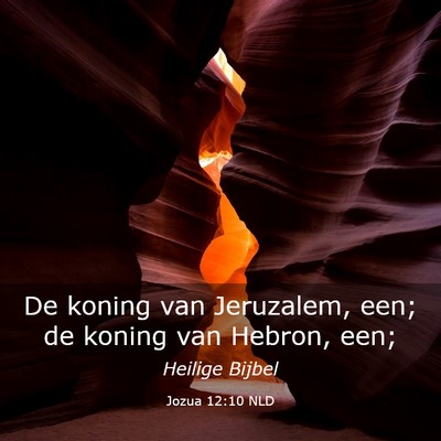 Picture 03 - Jozua 12:10 NLD - De koning van Jeruzalem, een; de koning van - Bible Verse Picture