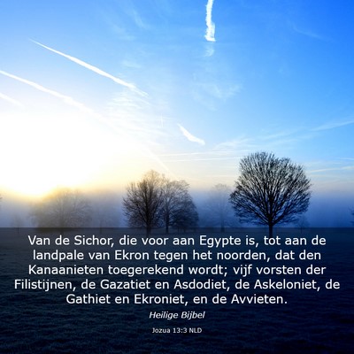 Picture 03 - Jozua 13:3 NLD - Van de Sichor, die voor aan Egypte is, tot aan de - Bible Verse Picture