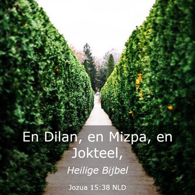 Picture 03 - Jozua 15:38 NLD - En Dilan, en Mizpa, en - Bible Verse Picture