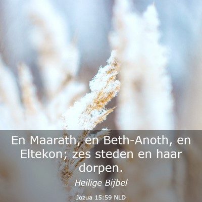 Picture 03 - Jozua 15:59 NLD - En Maarath, en Beth-Anoth, en Eltekon; zes steden - Bible Verse Picture