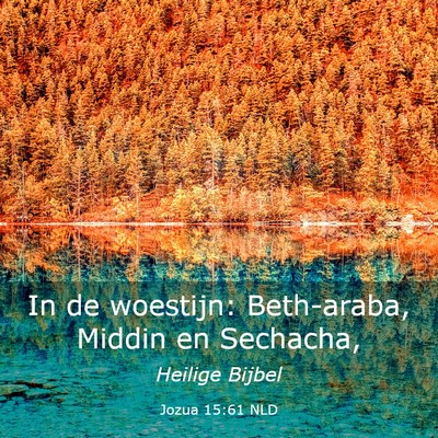 Picture 03 - Jozua 15:61 NLD - In de woestijn: Beth-araba, Middin en - Bible Verse Picture
