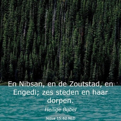 Picture 03 - Jozua 15:62 NLD - En Nibsan, en de Zoutstad, en Engedi; zes steden - Bible Verse Picture
