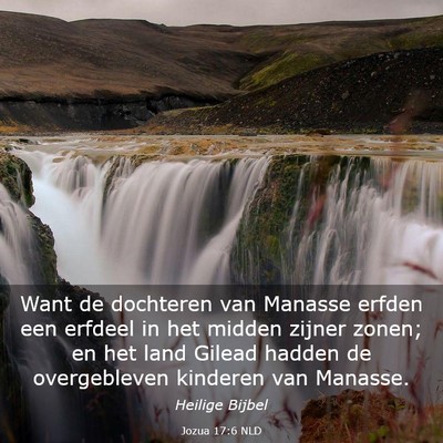 Picture 03 - Jozua 17:6 NLD - Want de dochteren van Manasse erfden een erfdeel - Bible Verse Picture