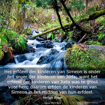 Picture 03 - Jozua 19:9 NLD - Het erfdeel der kinderen van Simeon is onder het - Bible Verse Picture