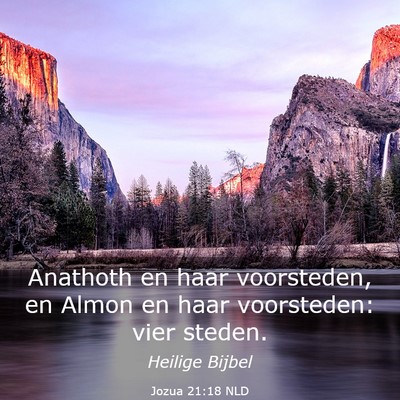 Picture 03 - Jozua 21:18 NLD - Anathoth en haar voorsteden, en Almon en haar - Bible Verse Picture