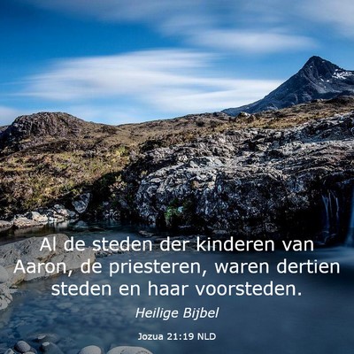 Picture 03 - Jozua 21:19 NLD - Al de steden der kinderen van Aaron, de - Bible Verse Picture