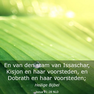 Picture 03 - Jozua 21:28 NLD - En van den stam van Issaschar, Kisjon en haar - Bible Verse Picture