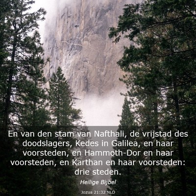 Picture 03 - Jozua 21:32 NLD - En van den stam van Nafthali, de vrijstad des - Bible Verse Picture