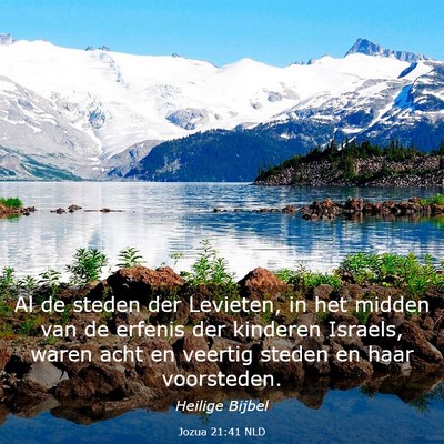 Picture 03 - Jozua 21:41 NLD - Al de steden der Levieten, in het midden van de - Bible Verse Picture