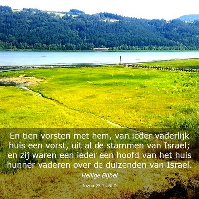 Picture 03 - Jozua 22:14 NLD - En tien vorsten met hem, van ieder vaderlijk huis - Bible Verse Picture