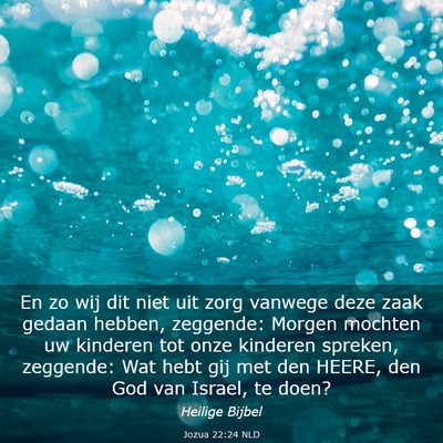 Picture 03 - Jozua 22:24 NLD - En zo wij dit niet uit zorg vanwege deze zaak - Bible Verse Picture