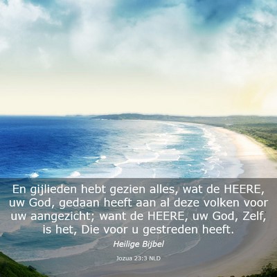 Picture 03 - Jozua 23:3 NLD - En gijlieden hebt gezien alles, wat de HEERE, uw - Bible Verse Picture