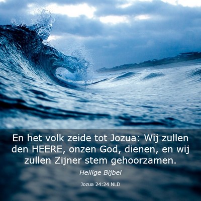 Picture 03 - Jozua 24:24 NLD - En het volk zeide tot Jozua: Wij zullen den - Bible Verse Picture