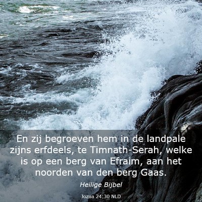 Picture 03 - Jozua 24:30 NLD - En zij begroeven hem in de landpale zijns - Bible Verse Picture