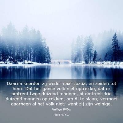 Picture 03 - Jozua 7:3 NLD - Daarna keerden zij weder naar Jozua, en zeiden - Bible Verse Picture
