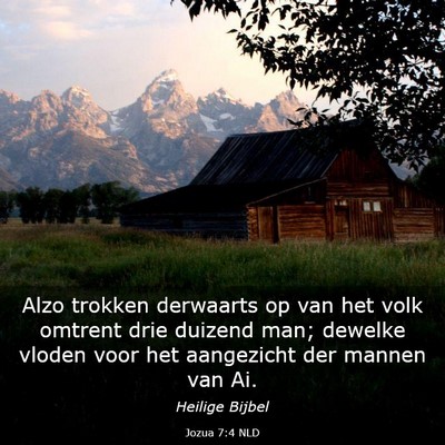Picture 03 - Jozua 7:4 NLD - Alzo trokken derwaarts op van het volk omtrent - Bible Verse Picture