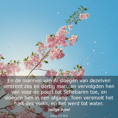 Picture 03 - Jozua 7:5 NLD - En de mannen van Ai sloegen van dezelven omtrent - Bible Verse Picture