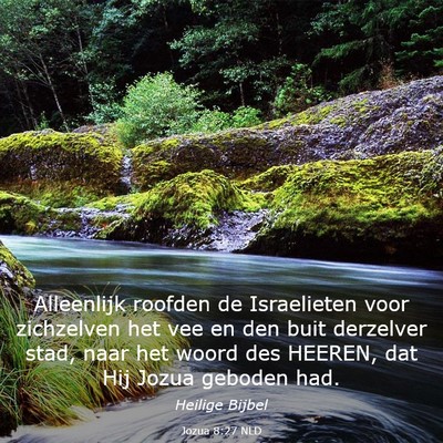 Picture 03 - Jozua 8:27 NLD - Alleenlijk roofden de Israelieten voor zichzelven - Bible Verse Picture