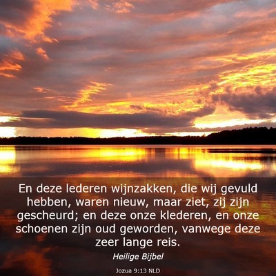 Picture 03 - Jozua 9:13 NLD - En deze lederen wijnzakken, die wij gevuld - Bible Verse Picture